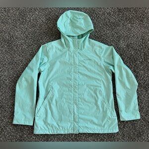 Women’s Columbia Ridge Gates Omni-Tech Striped Raincoat - Size Large